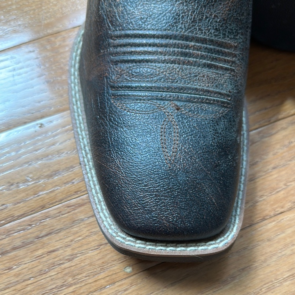 Ariat Brown and Blue Western Cowboy Boots cowboy arena leather boots 8.5 - Picture 6 of 12